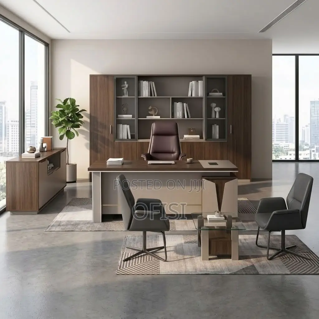 Office Desks| 1.6 Meters L-Shaped Executive Office Table