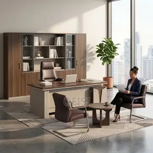 Office Desks| 1.6 Meters L-Shaped Executive Office Table