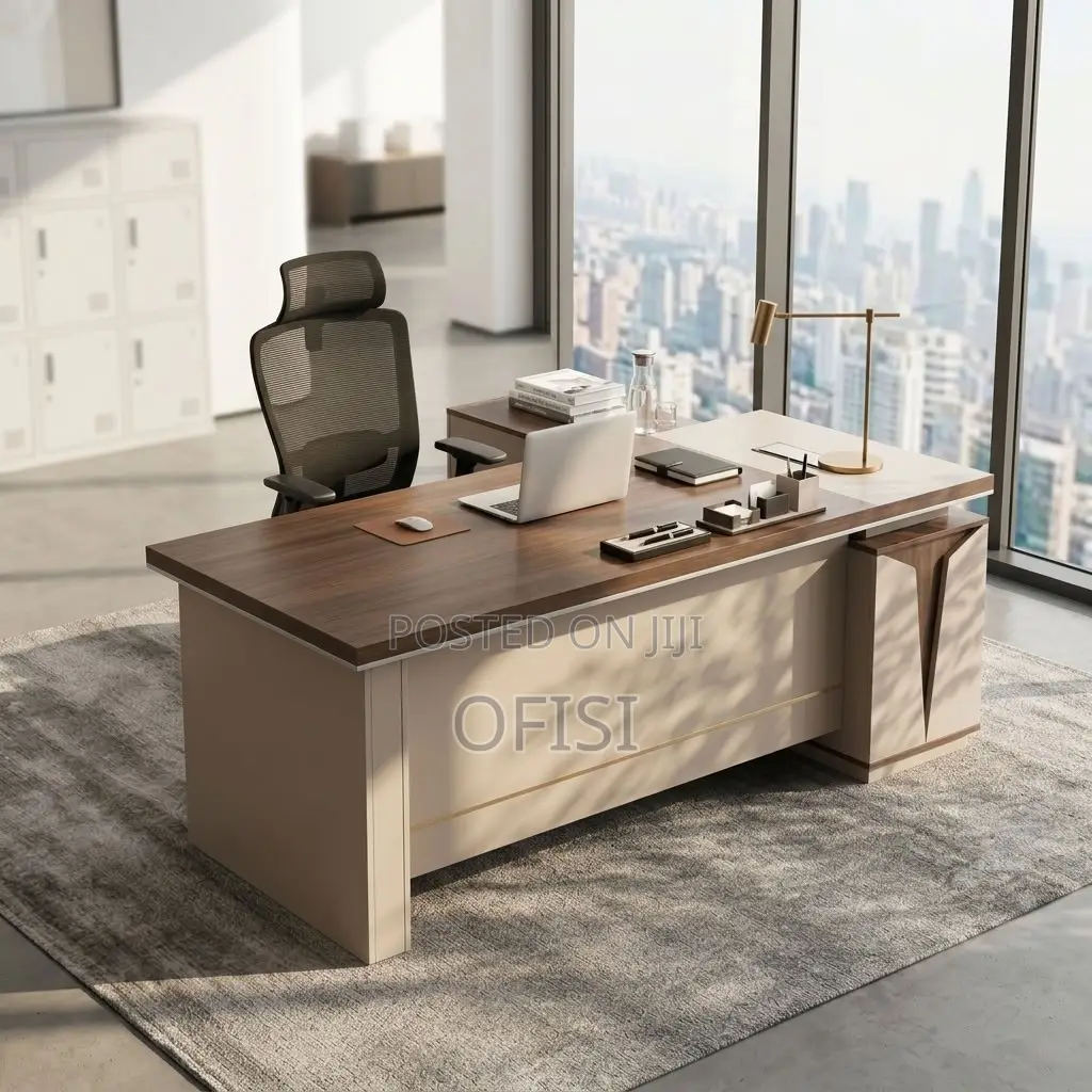 Office Desks| 1.6 Meters L-Shaped Executive Office Table
