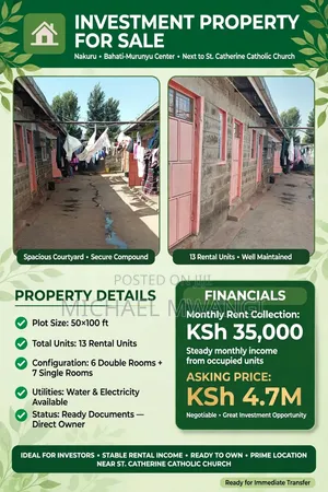 Furnished 1bdrm Block of Flats in Mbaruk/Eburu for sale