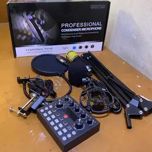 Crystal-Clear Live Streaming V8S Live Sound Card With BM800 Mic