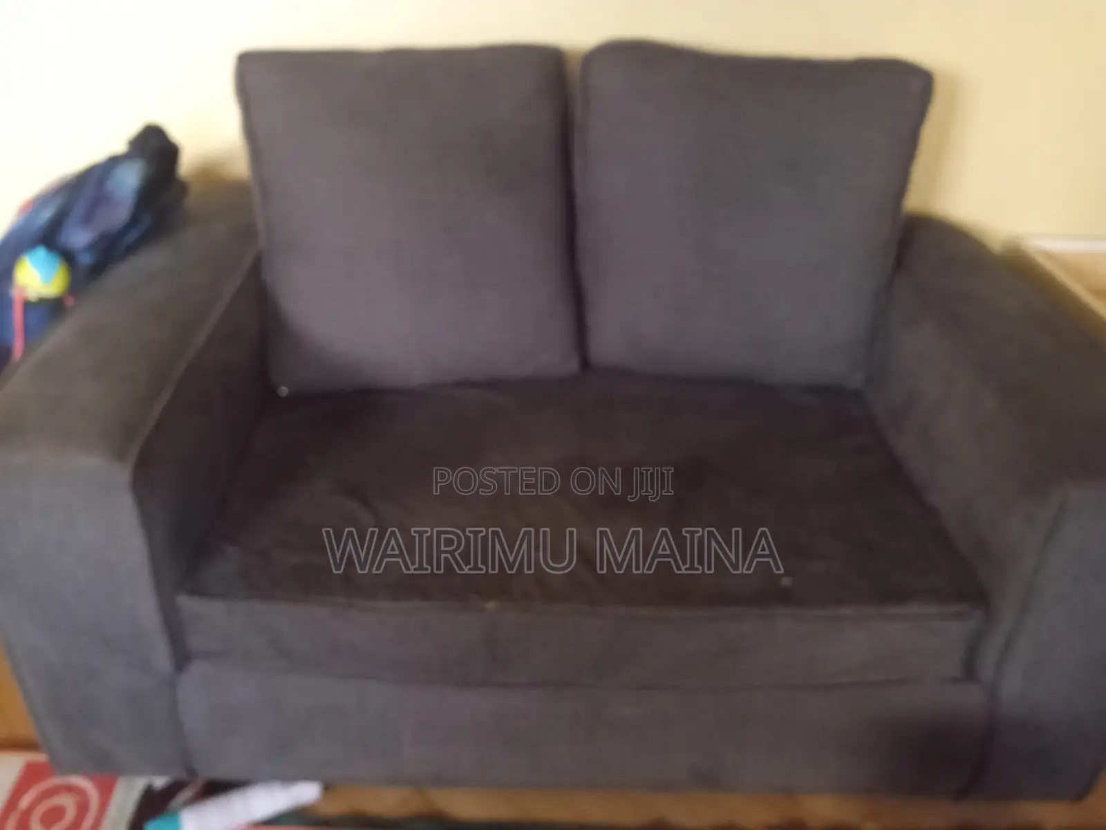 7-Seater Dark Grey Sofa Ready for Pickup