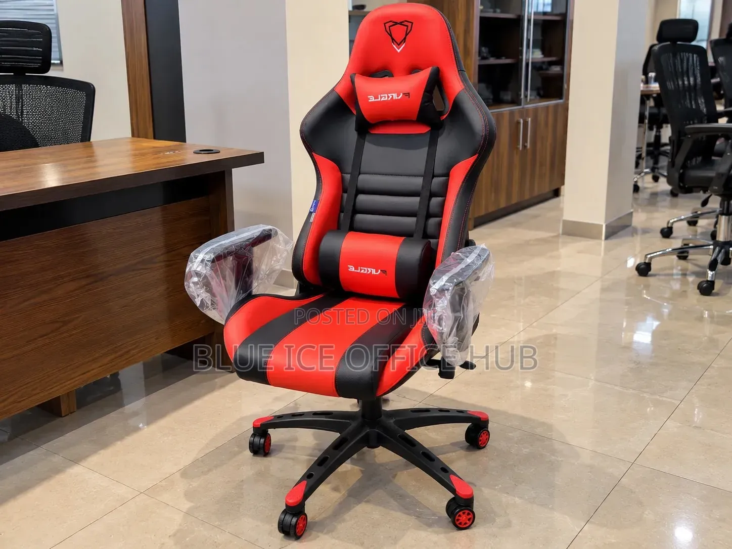 Red Black Gaming Chair With Headrest – Ergonomic Chair.
