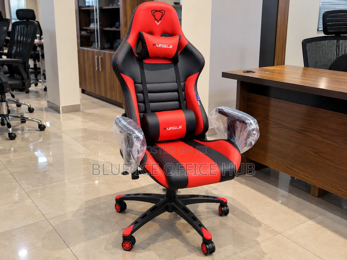 Red Black Gaming Chair With Headrest – Ergonomic Chair.