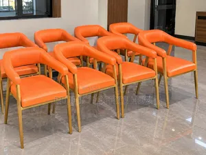 Orange Dining Chairs With Wooden Legs – Modern Chairs.