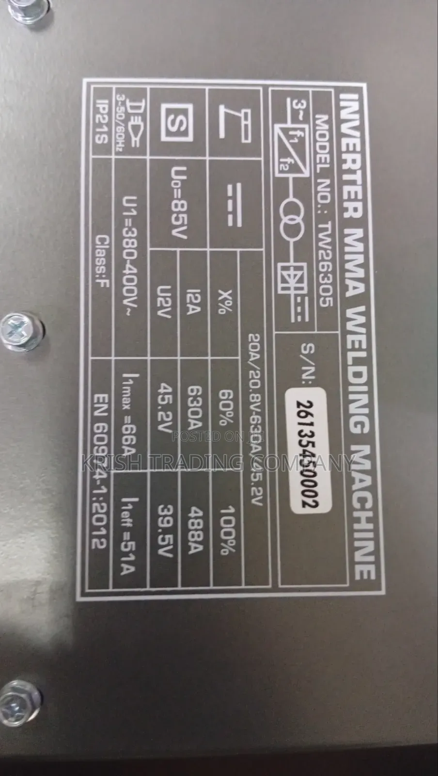 630A TOTAL MMA Inverter Welding Machine Heavy Duty Welder