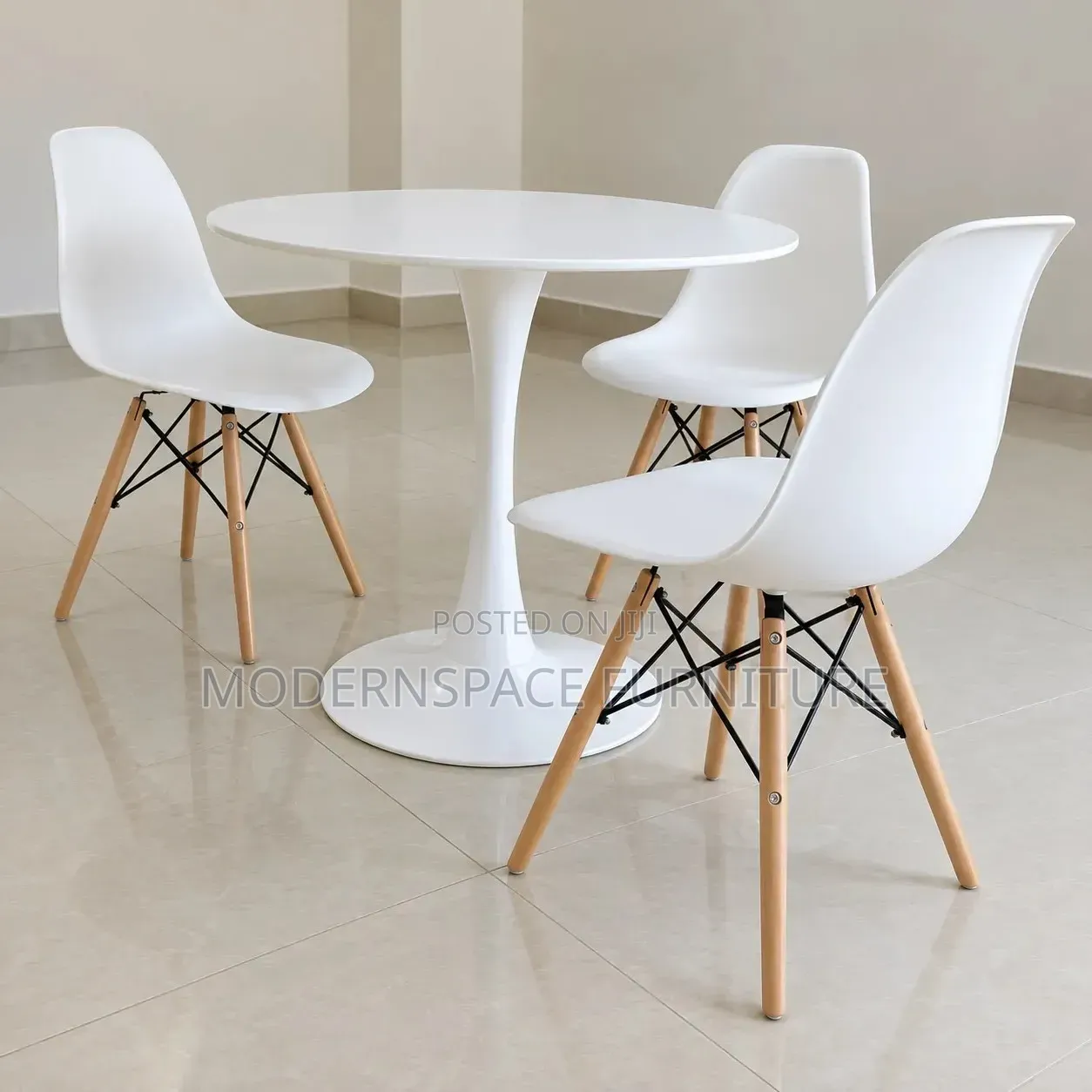 White 4 Seater Dining Set