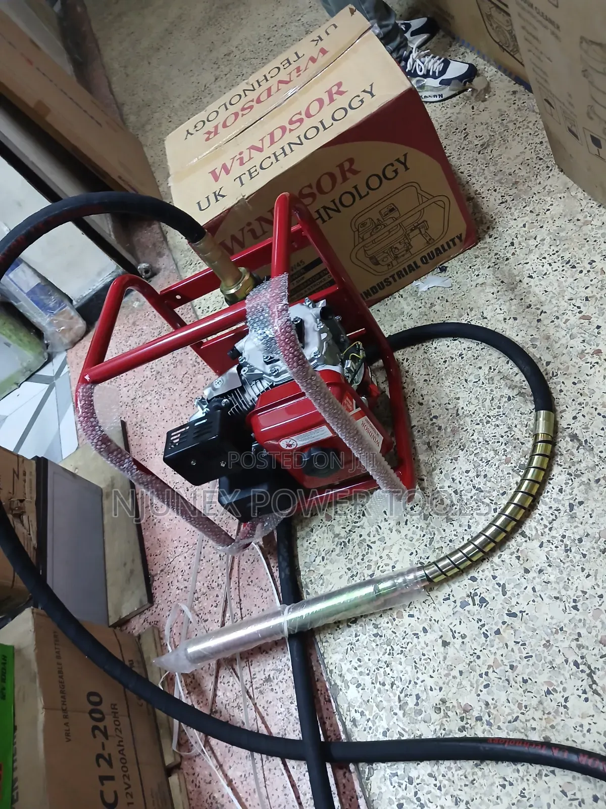 Windsor Poker Vibrator (Concrete Vibrator) Powered by a Petrol Engine