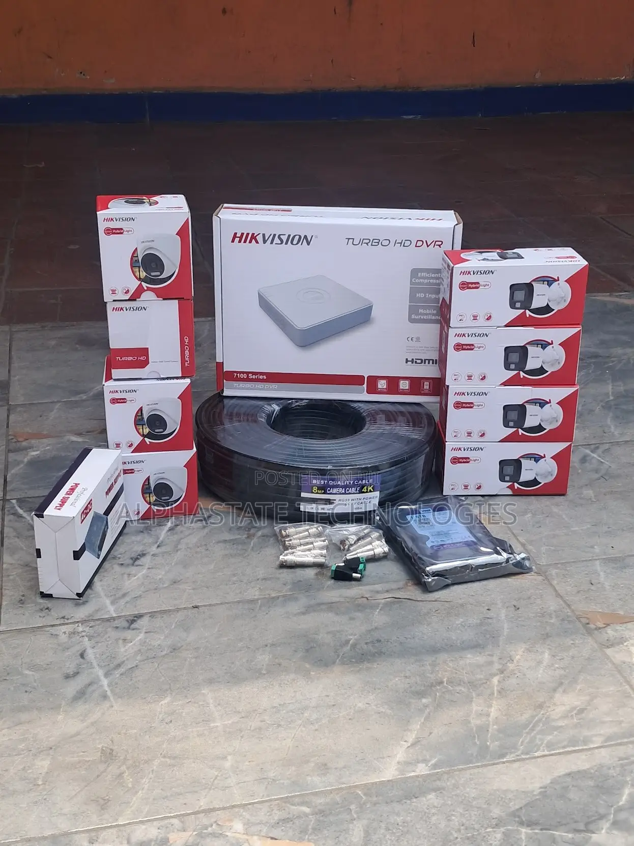 Hikvision 4CH Smart Hybrid Light CCTV Kit 2MP Complete Set