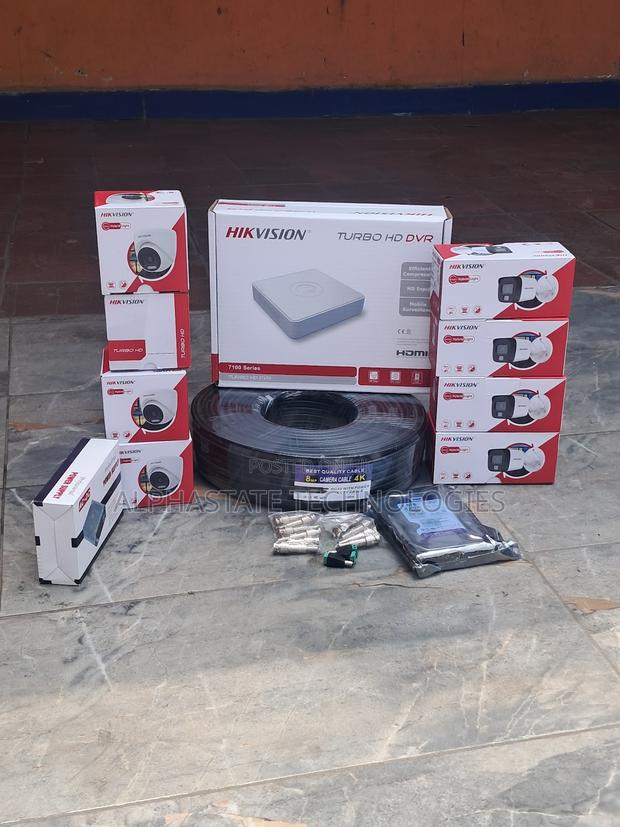 Hikvision 4CH Smart Hybrid Light CCTV Kit 2MP Complete Set - main view