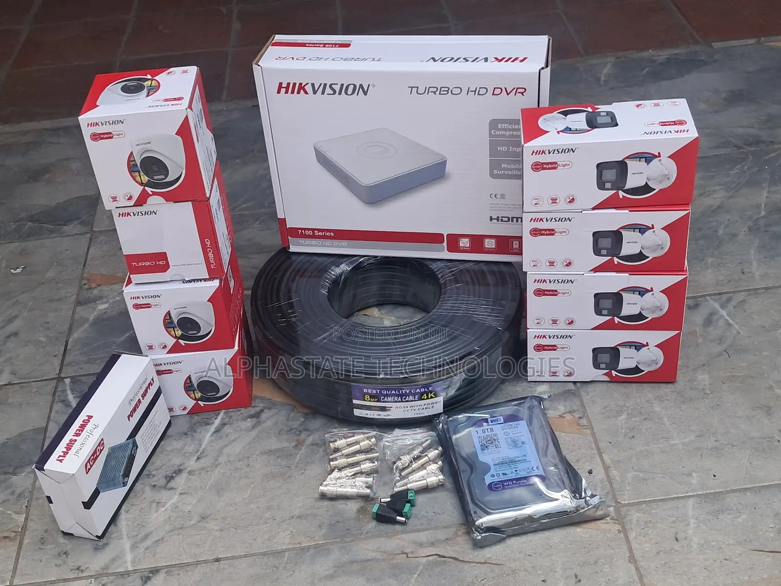 Complete Hikvision 4CH Smart Hybrid Light CCTV Camera Kit