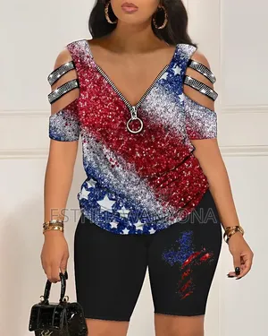 Patriotic American Flag Print Look