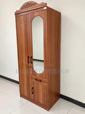Wooden 2 Door Wardrobe With Mirror.