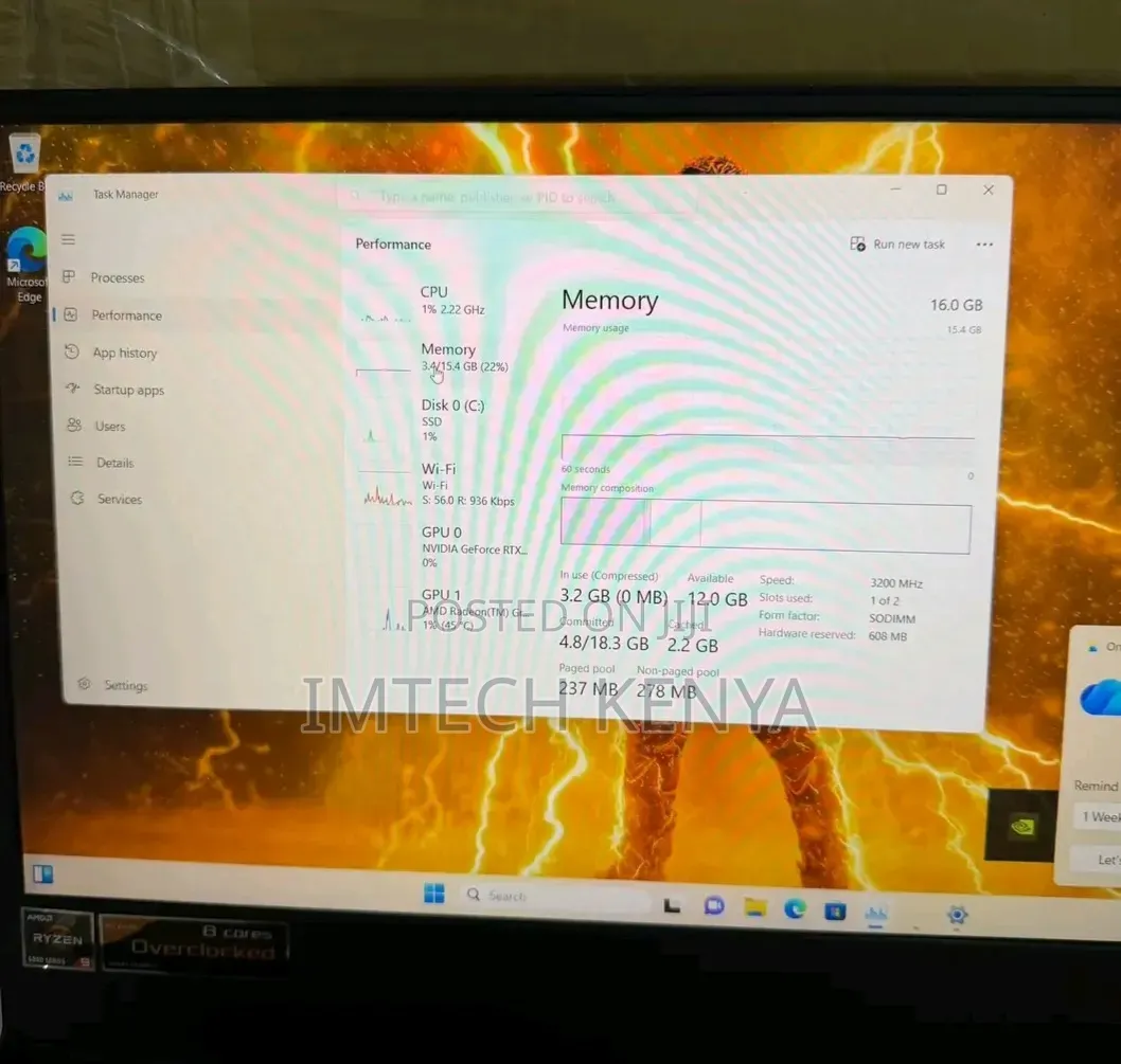 Laptop Asus ROG Zephyrus Duo 16 16GB AMD Ryzen 7 SSD 1T