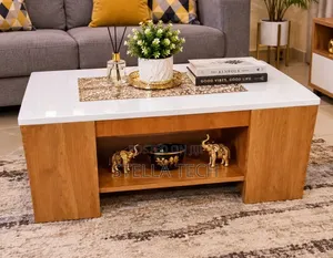 Modern Executive Julz Coffee Marble Laminated Coffee Table