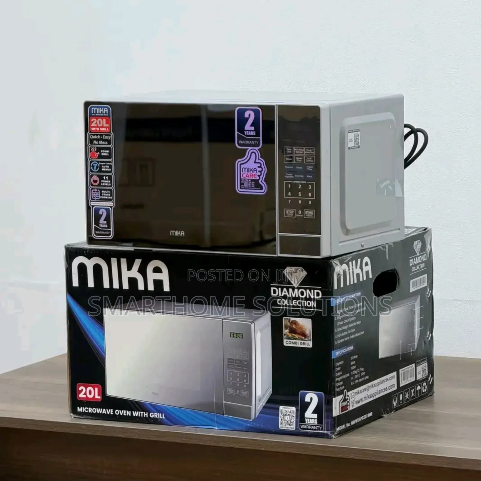 Mika 20l Silver Digital Microwave