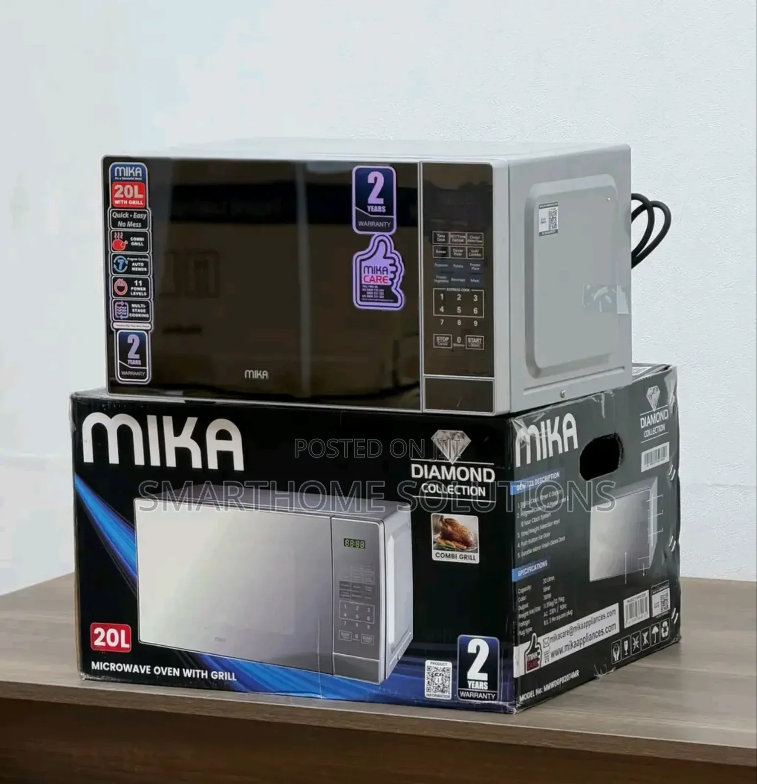 Mika 20l Silver Digital Microwave