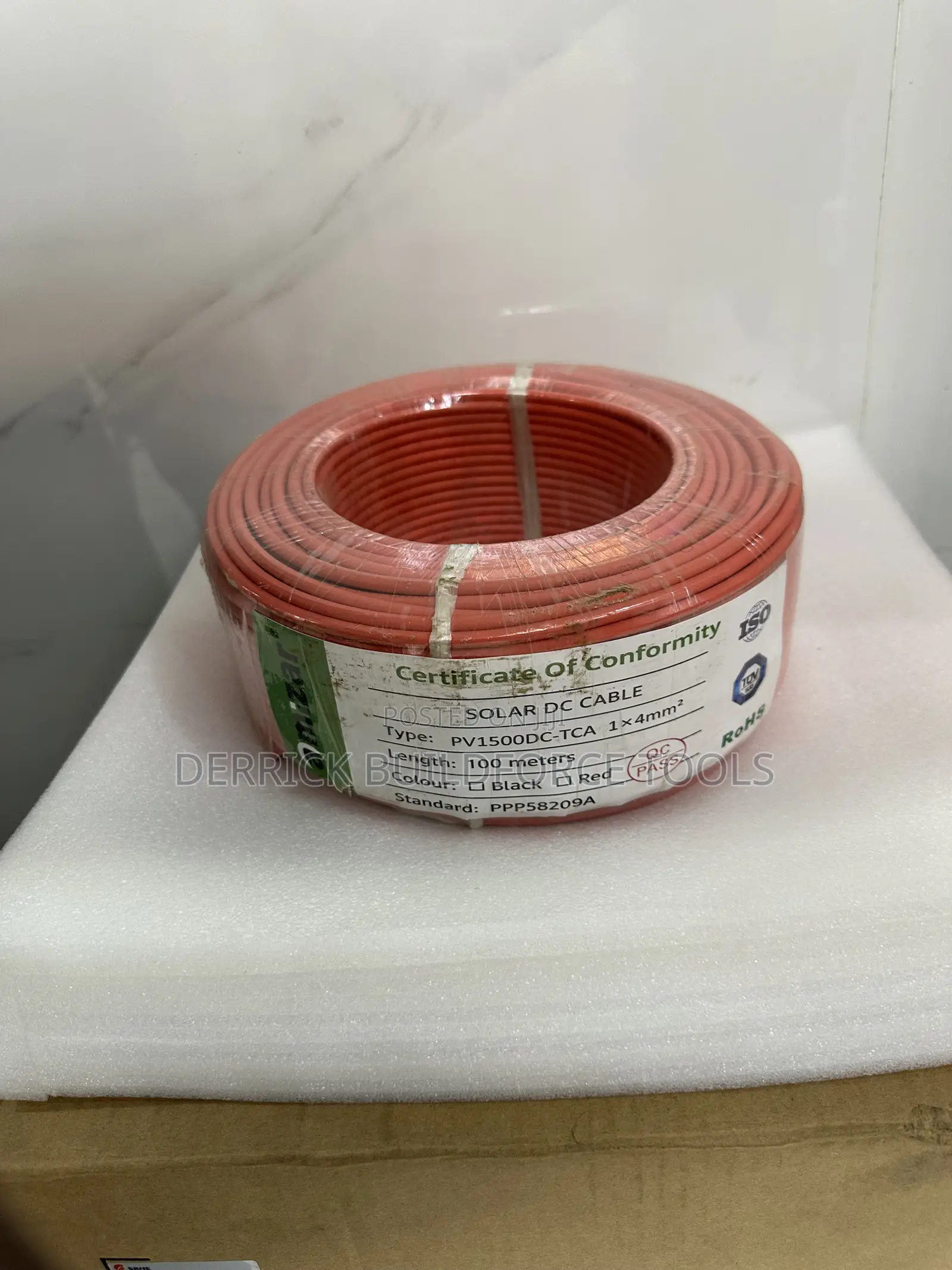 4mm Pv/Dc Solar Cable Roll/100m