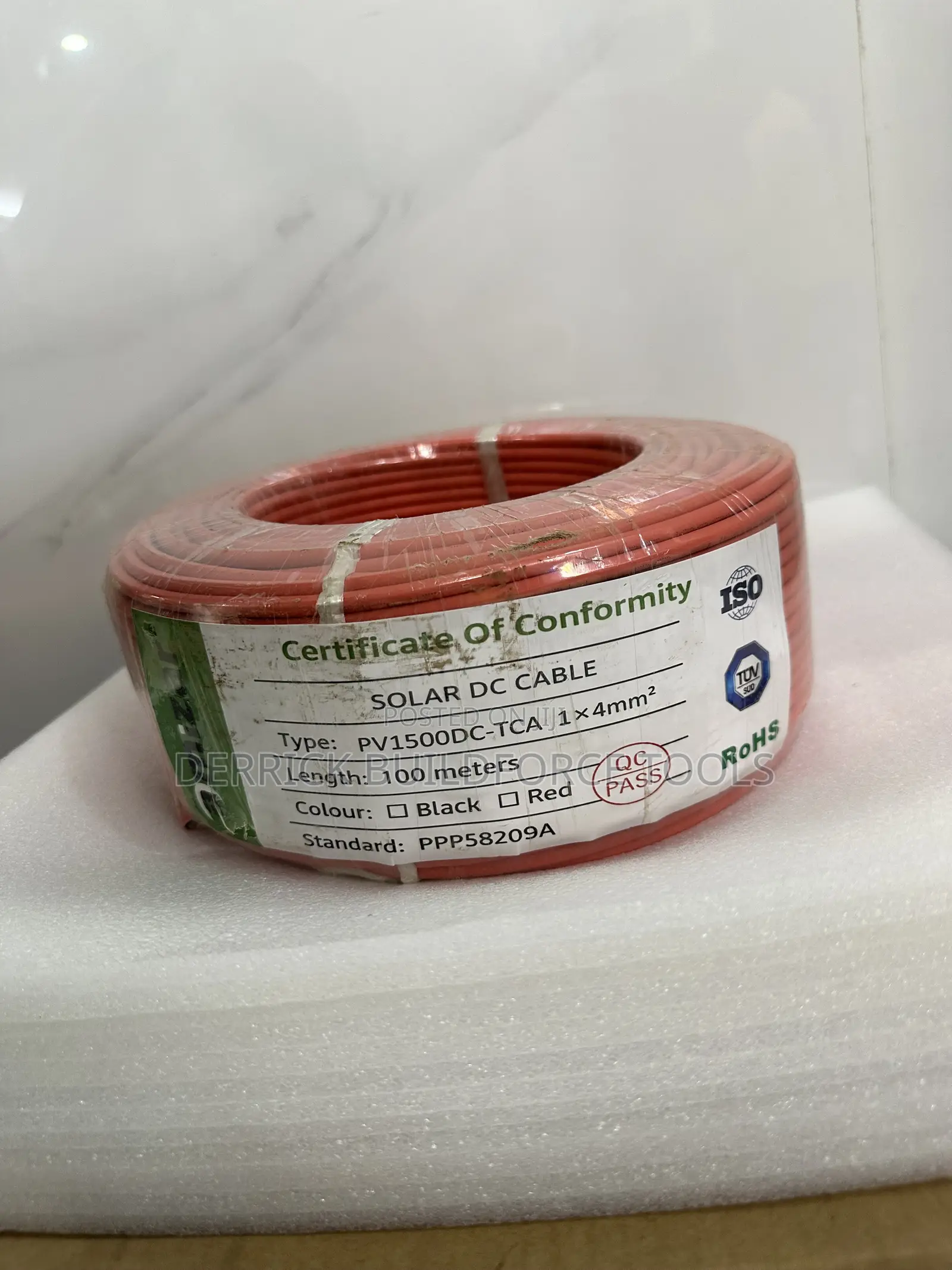 4mm Pv/Dc Solar Cable Roll/100m