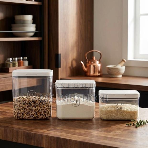 *3pc Acrylic Storage Containers With Scoops - main view