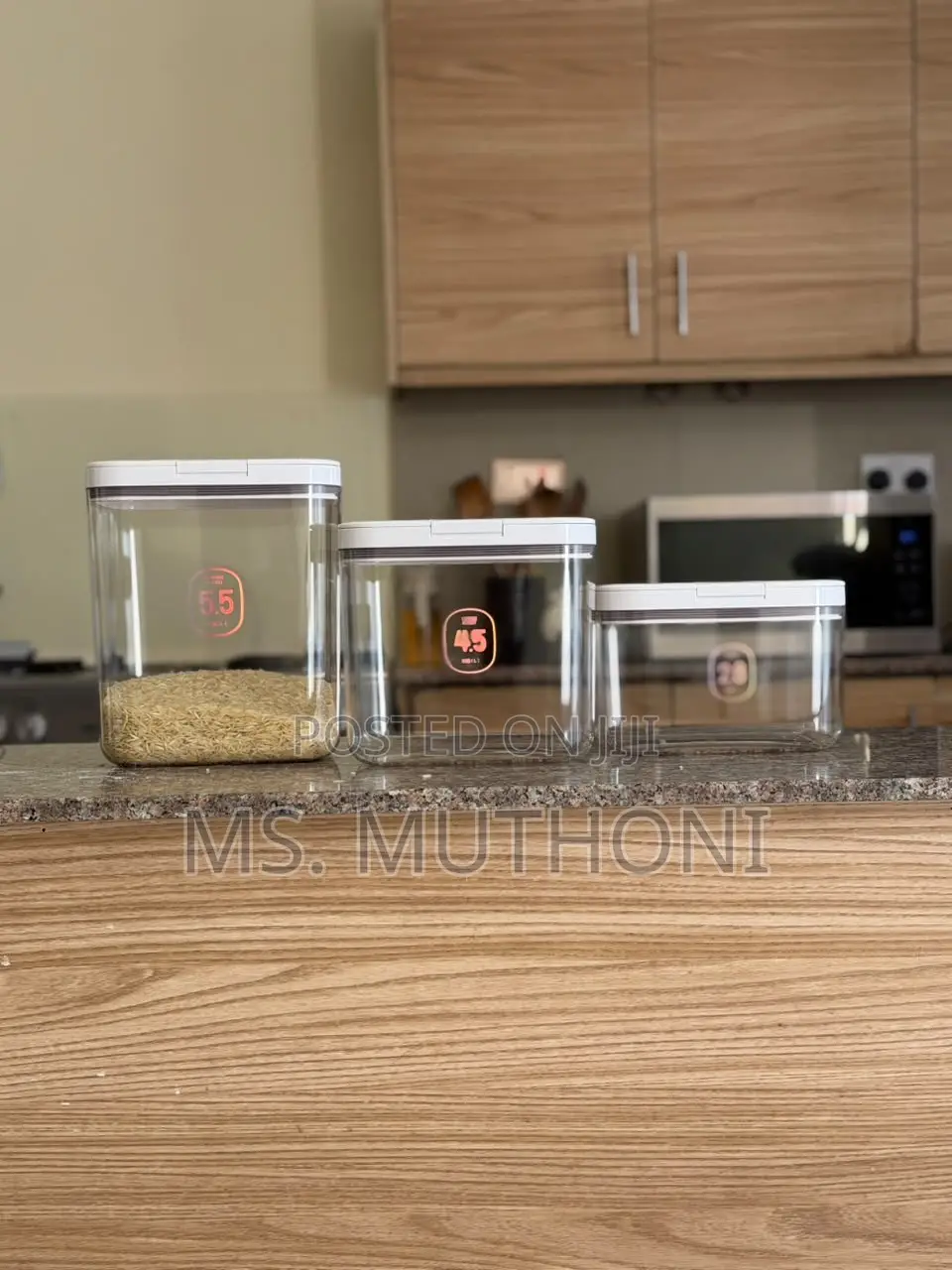 *3pc Acrylic Storage Containers With Scoops