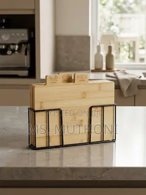 5-Piece Bamboo Chopping Board Set