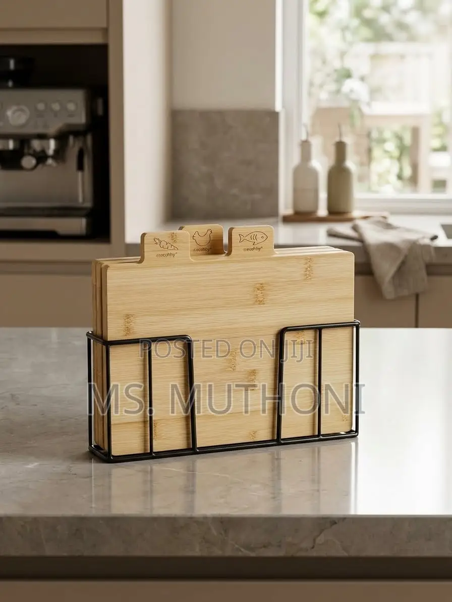 5-Piece Bamboo Chopping Board Set
