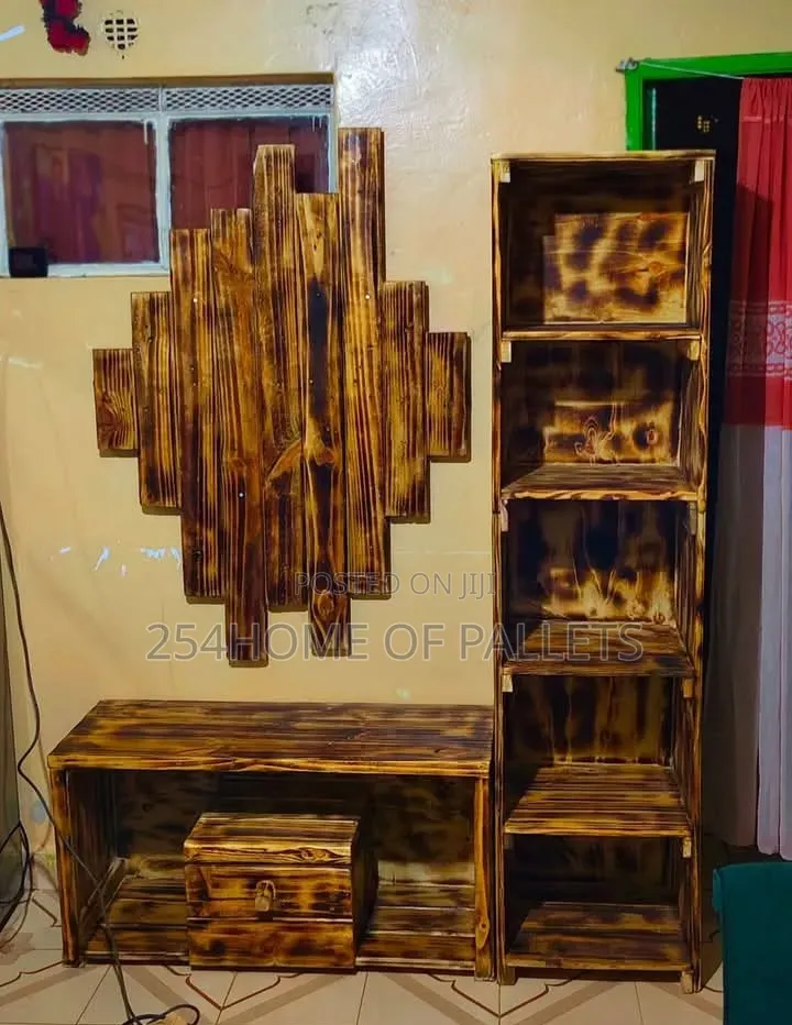 Pallet Wall Mounted Pallet TV Stand