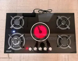 Bolesi Built in Gas Hob With Electric Infrared and Wok Burner