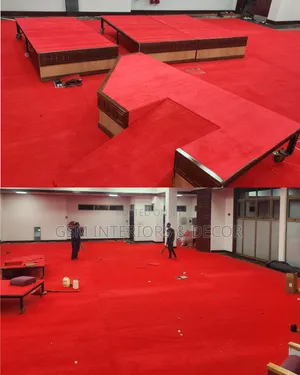 Wall to Wall Office Carpets in Auditorium Installation Screwed
