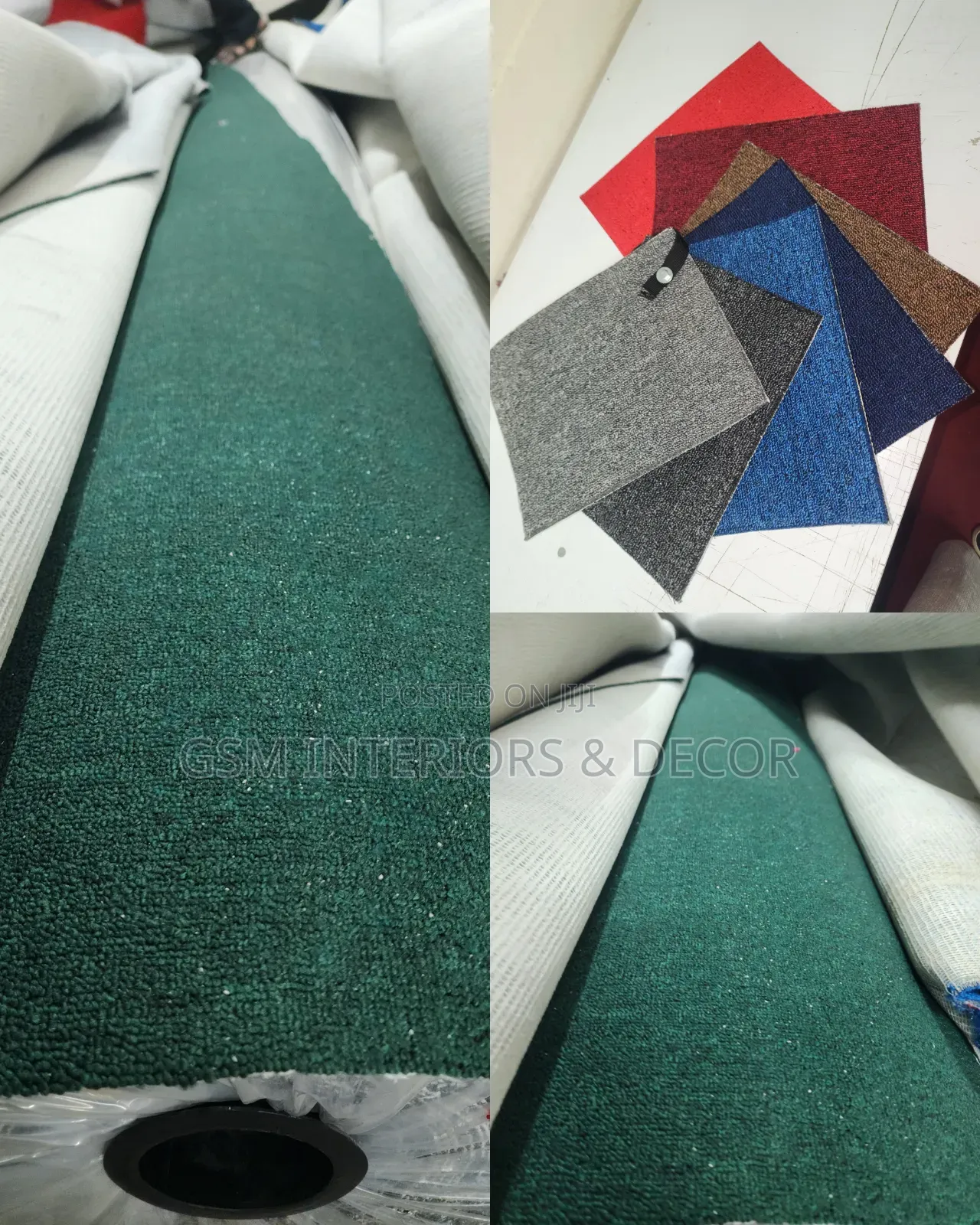 Plain Green Wall to Wall and End to End Carpets