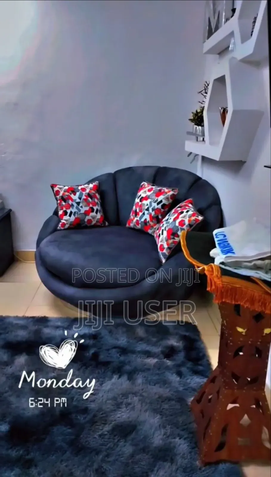 Selling 6by6 Bed With1 Bedside and Sofa