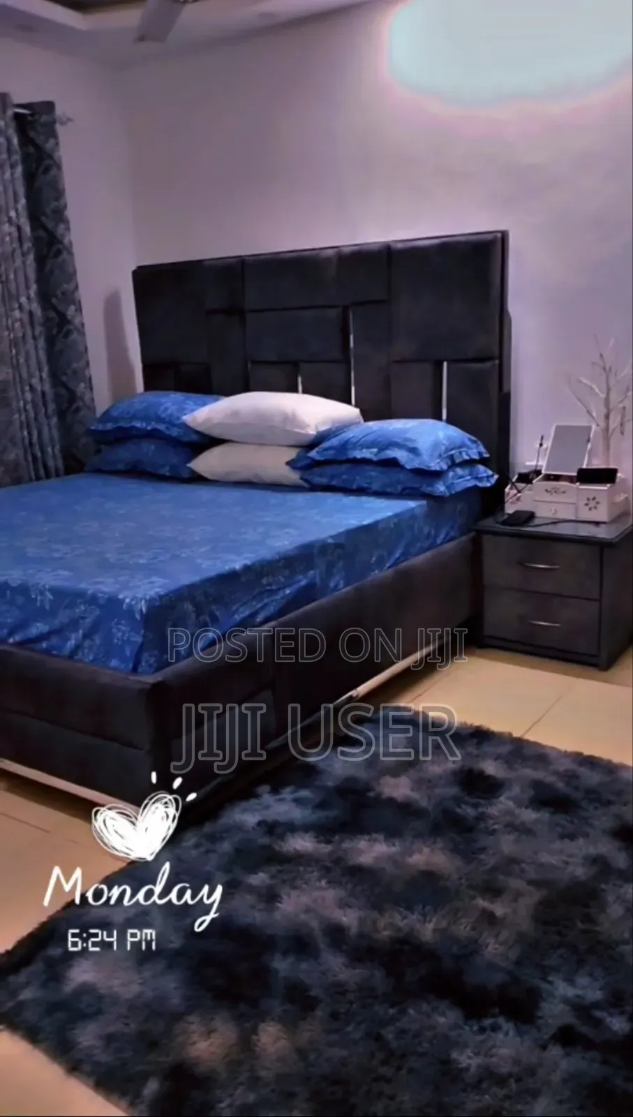 Selling 6by6 Bed With1 Bedside and Sofa