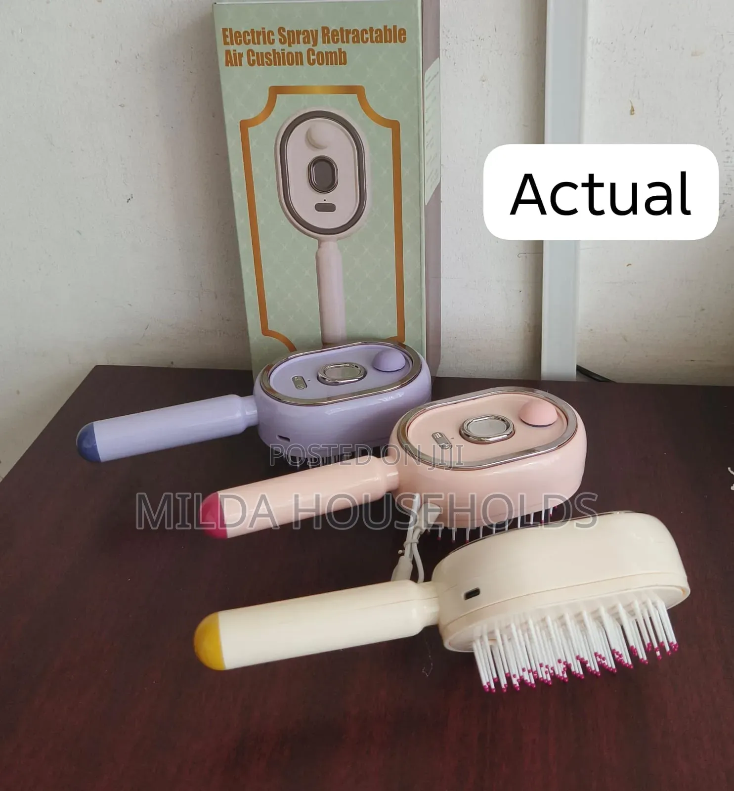 Electric Retractable Air Cushion Comb Available in 3 Colours