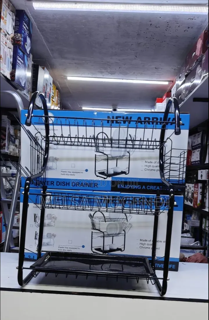 Multi-Level 3 Tier Dish Rack – Space Saver