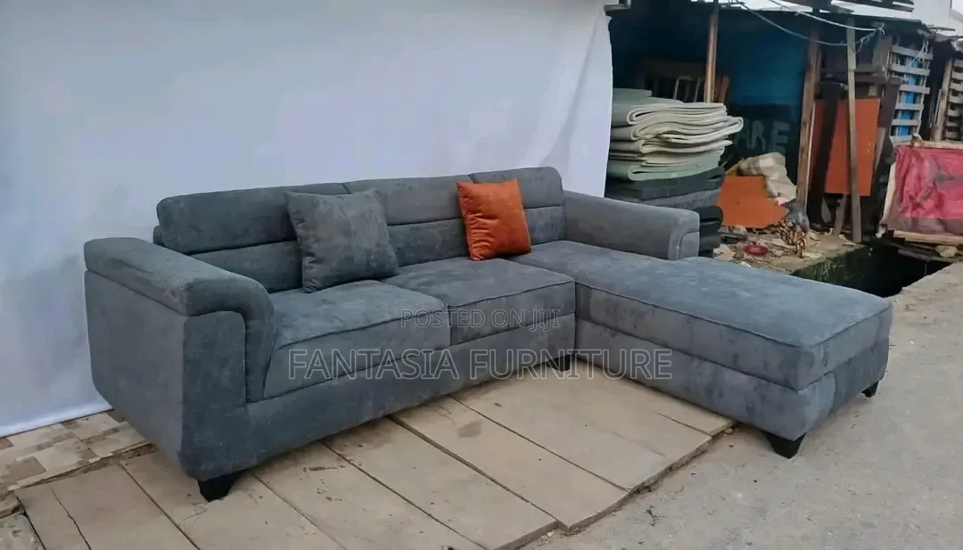 Grey 7 Seater L-Shaped Sofa
