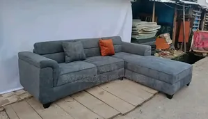 Grey 7 Seater L-Shaped Sofa