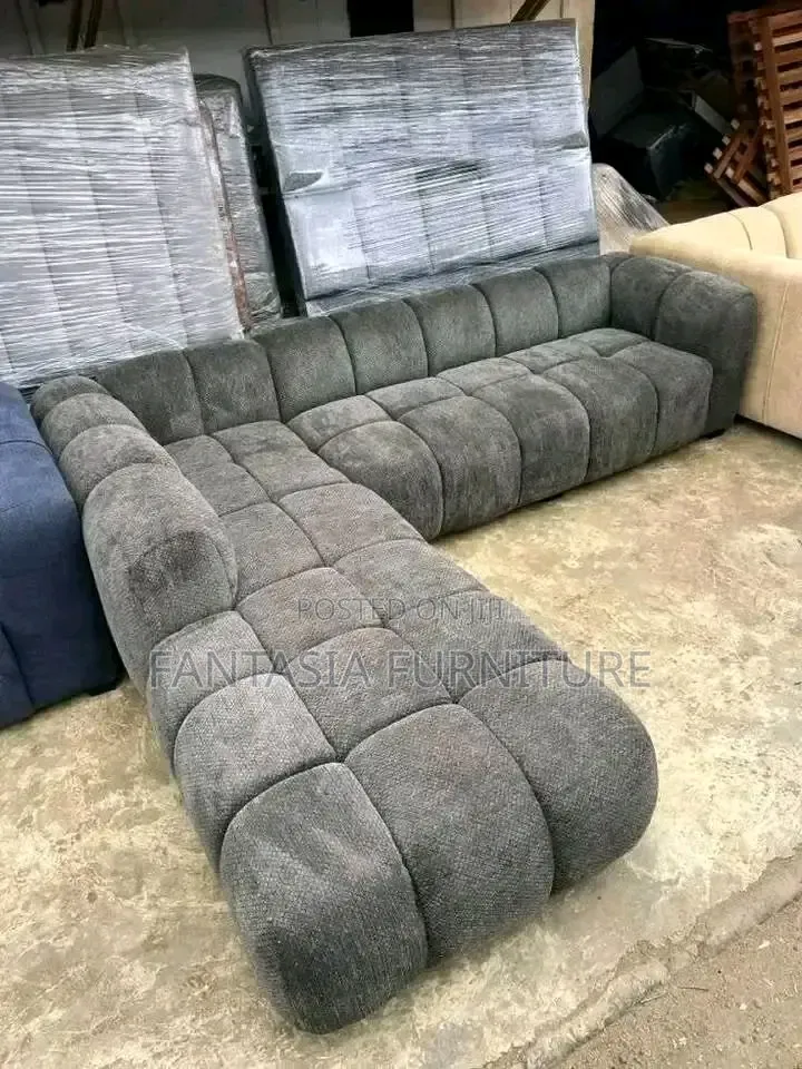 7 Seater Dark Grey Sectional Sofa