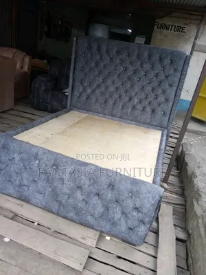 New Stock 5 by 6 Grey Bed