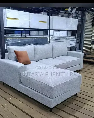 5 Seater Light Grey Sectional Sofa