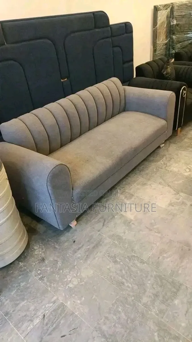 3 Seater Grey Sofa (Modern)