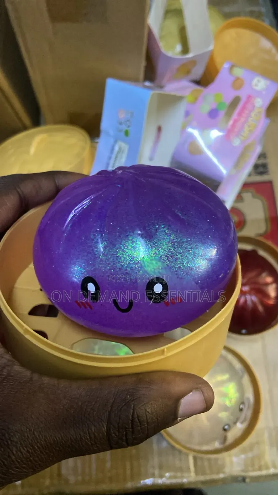 Colorful Glitter Squishy Dumpling
 Sensory Squeeze Toy