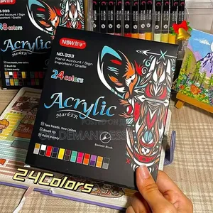 12 PC 24 Colors Acrylic Marker / Double Headed Dual