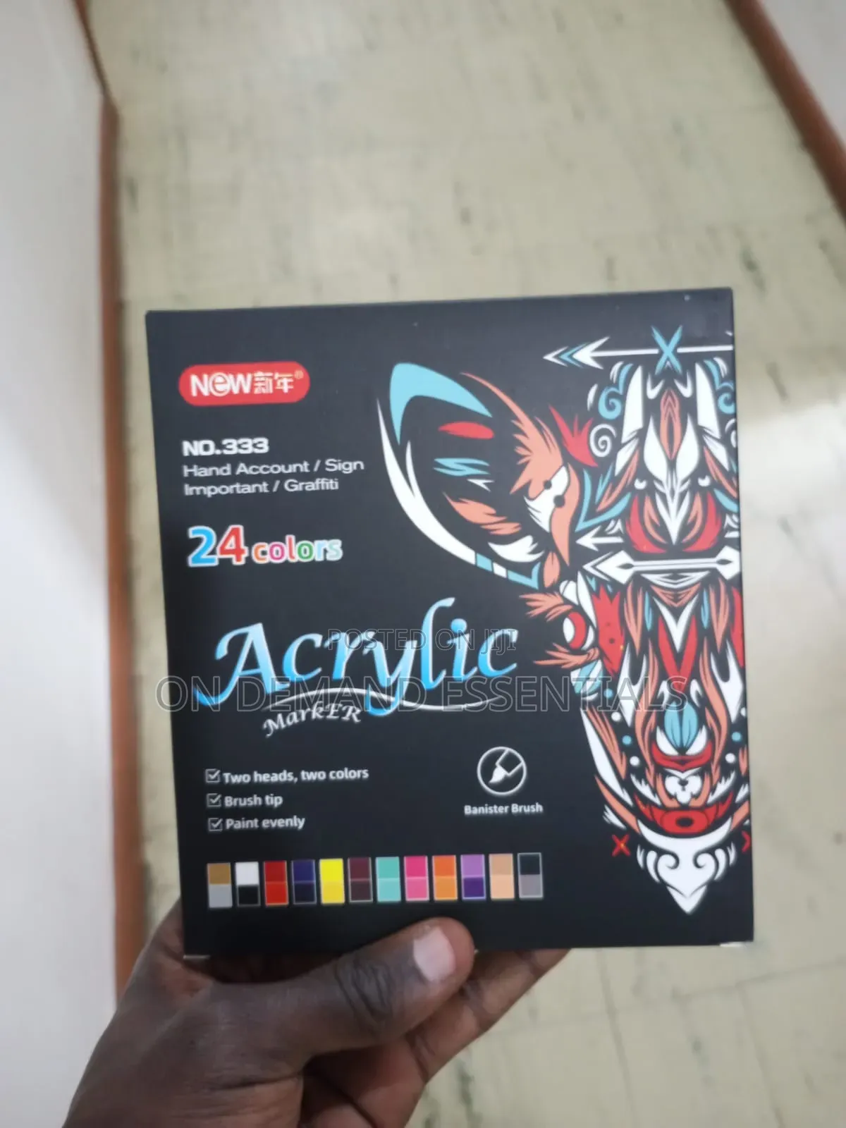 12 PC 24 Colors Acrylic Marker / Double Headed Dual