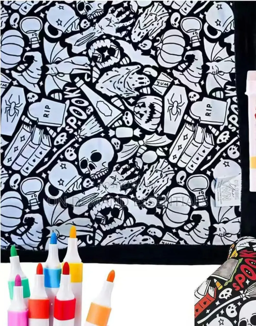 Diy Coloring Blanket With Marker Pens Easy to Clean