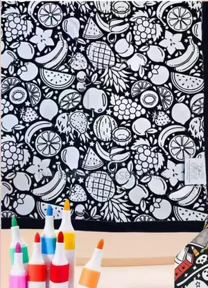 Diy Coloring Blanket With Marker Pens Easy to Clean