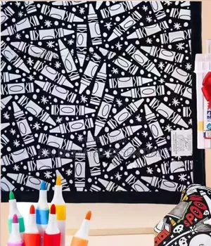Diy Coloring Blanket With Marker Pens Easy to Clean