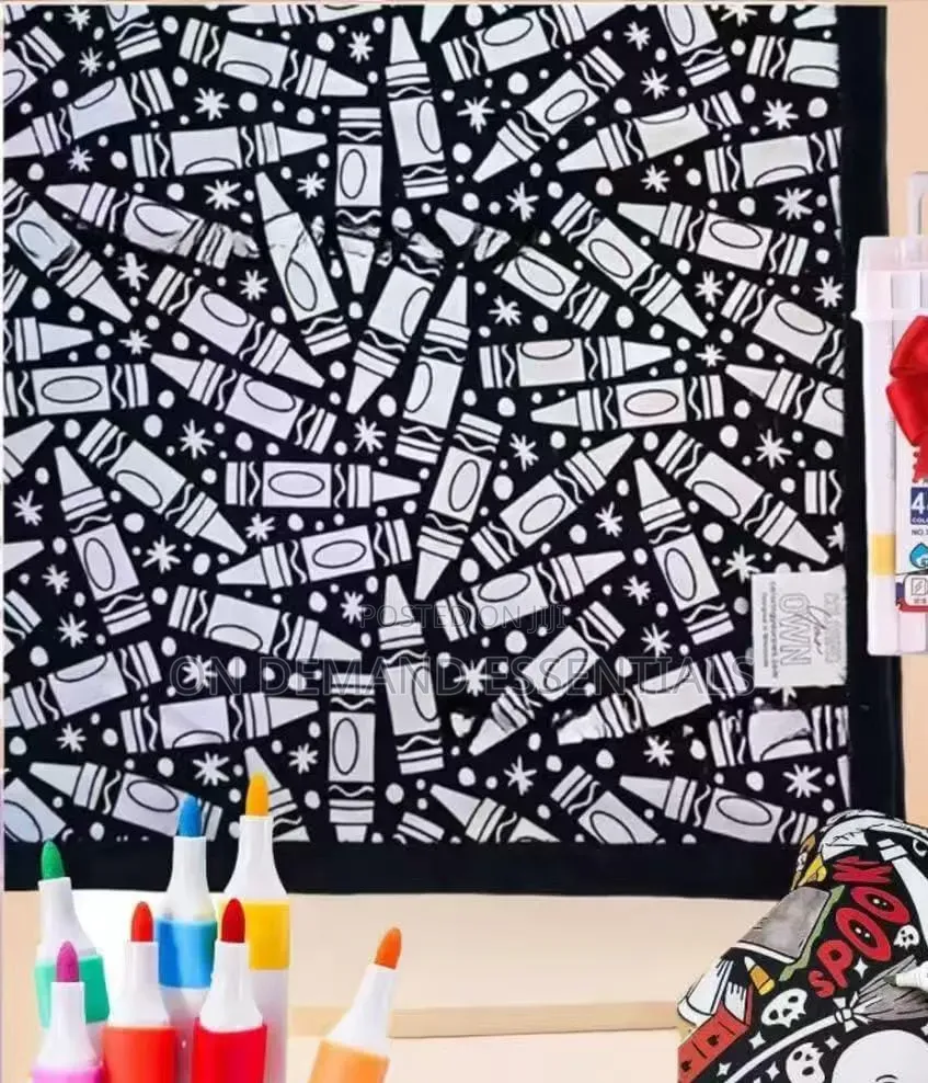 Diy Coloring Blanket With Marker Pens Easy to Clean