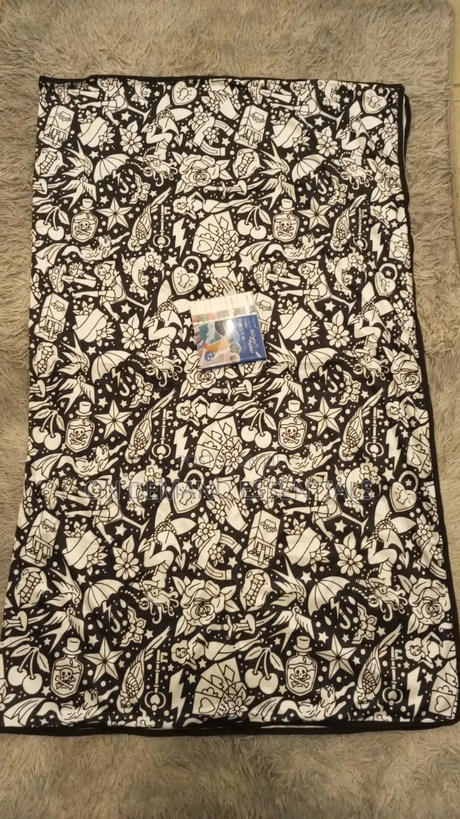 Diy Coloring Blanket With Marker Pens Easy to Clean