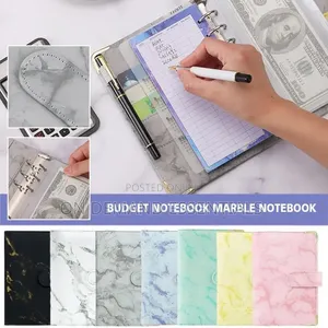 Budget Binder Marble Effect Print A6 Magnetic Buckle